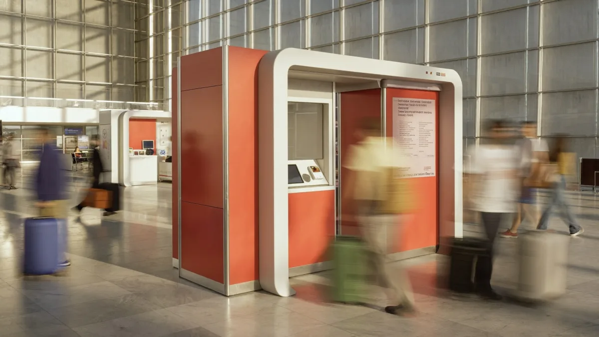 Kiosco en aeropuerto